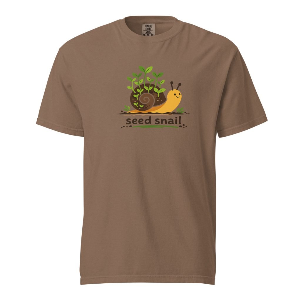 Seed Snail - 100% Cotton Unisex garment-dyed heavyweight t-shirt - Mid Colors